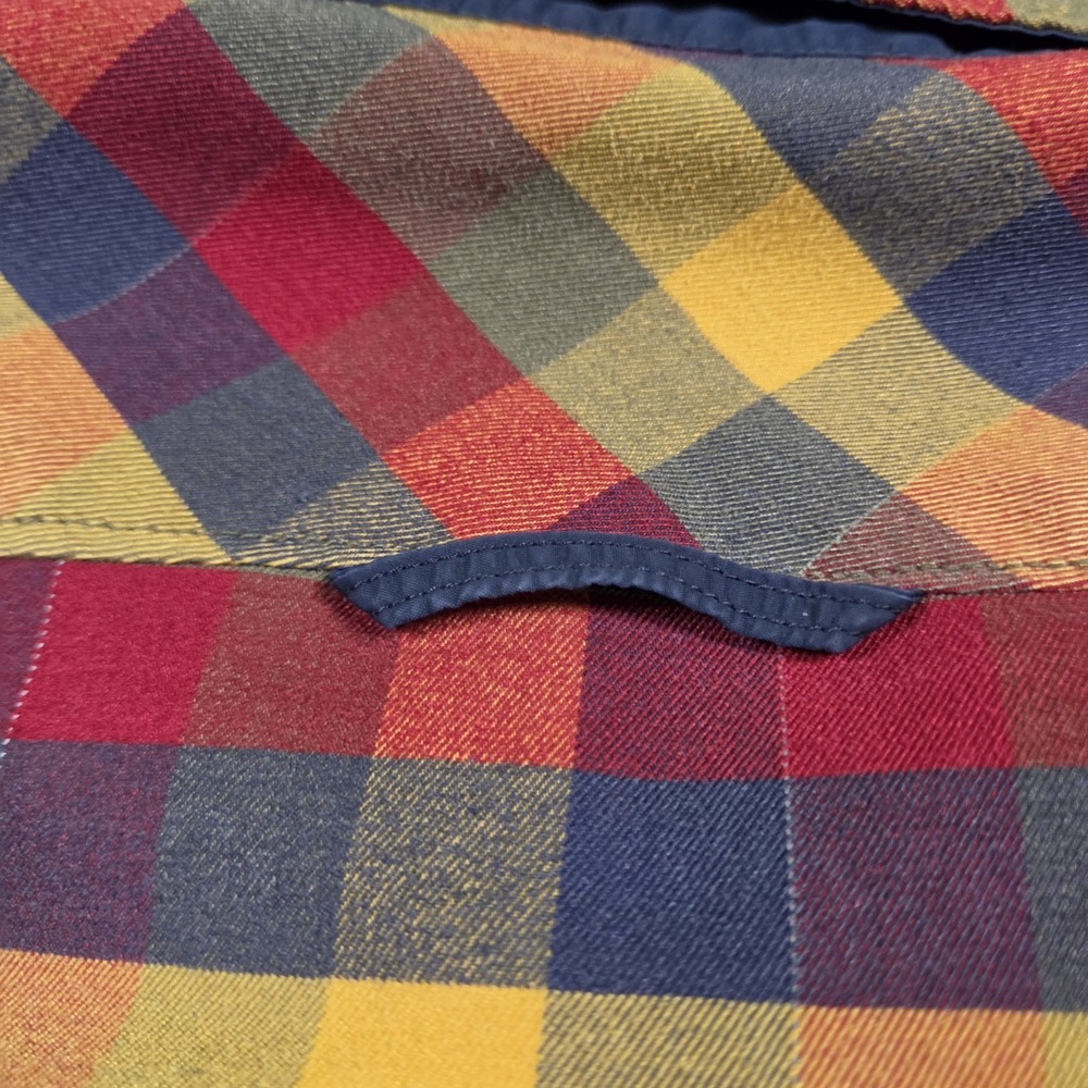 Fjallraven Specialized Shirt Womens XL Yellow Red Plaid Cycling Flannel Snap - Picture 9 of 9